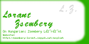 lorant zsembery business card